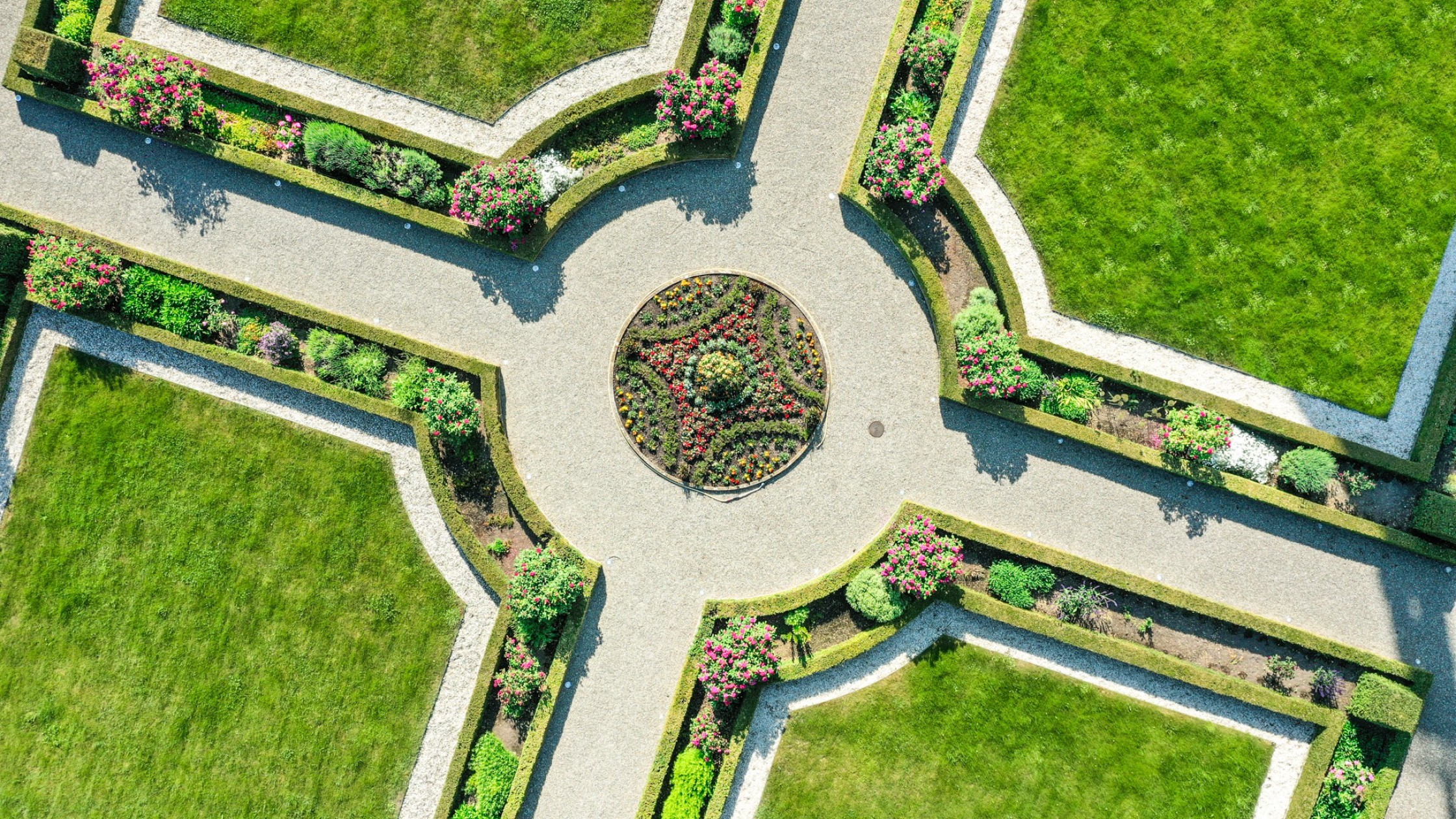 Schlossgarten von oben